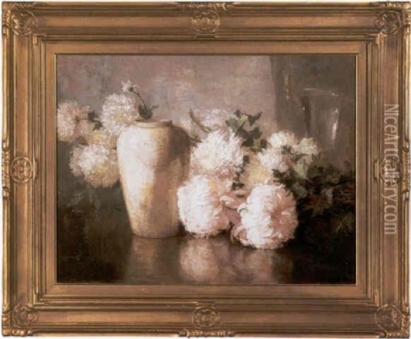 Peonies Oil Painting - Anna Eliza Hardy