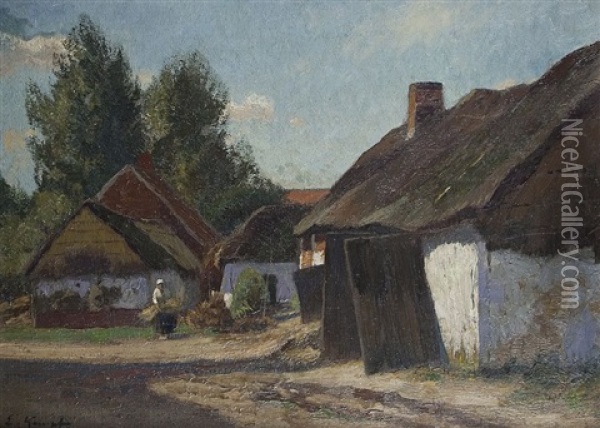 Sommer An Der Landstrase Oil Painting - Eugen Kampf
