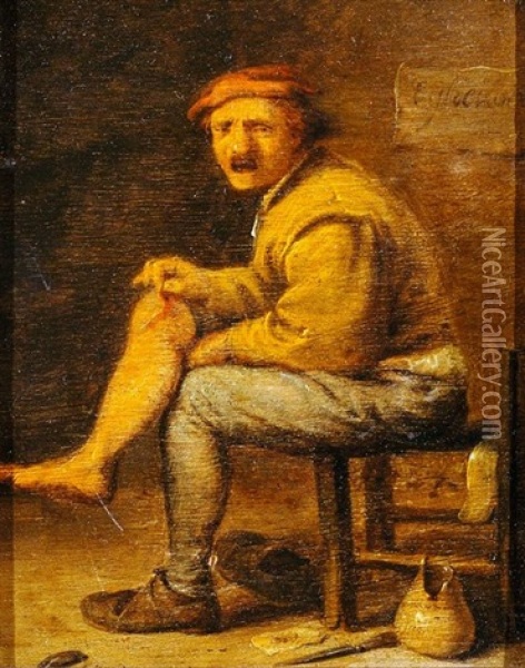 Der Schmerz Oil Painting - Egbert van Heemskerck the Elder