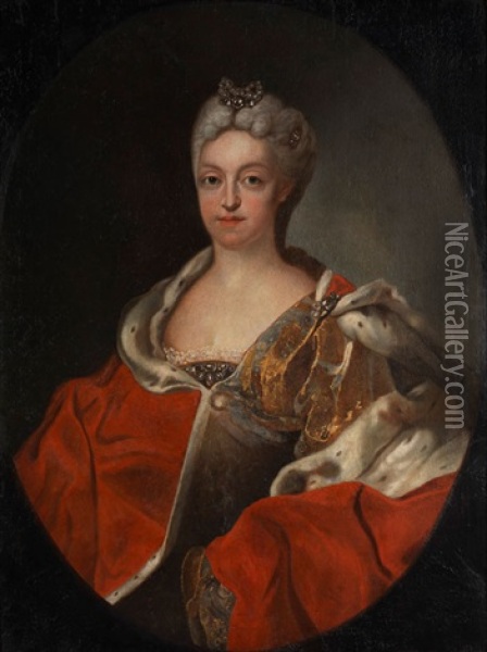Bildnis Der Kurfurstin Maria Amalia Von Bayern Oil Painting - Joseph Vivien