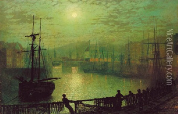 Whitby From The Quay Oil Painting - John Atkinson Grimshaw