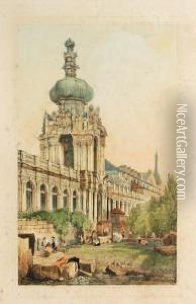 Dresden Oil Painting - Samuel Prout