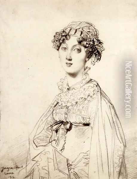 Lady William Henry Cavendish Bentinck, born Lady Mary Acheson I Oil Painting - Jean Auguste Dominique Ingres