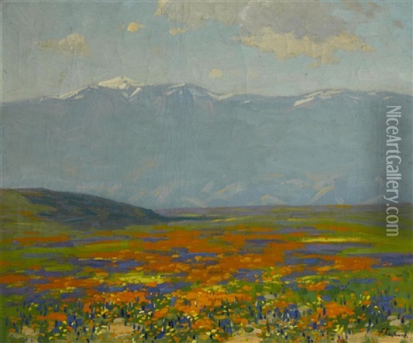 Blooming Wildflowers Oil Painting - Ferdinand Kaufmann