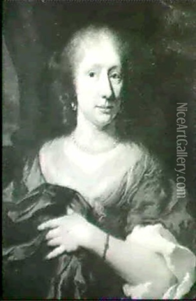 Portrait D'une Jeune Femme Avec Un Collier De Perles Oil Painting - Nicolaes Maes