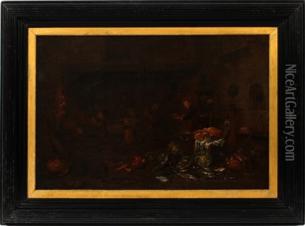 Dutch Genre Scene Oil Painting - Egbert van Heemskerck the Elder