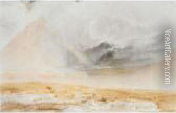 A Stormy Effect, Head Of Glen Coe Oil Painting - Anthony Vandyke Copley Fielding