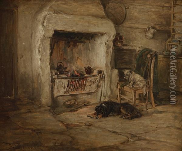 Burns' Cottage Oil Painting - Robert L. Alexander