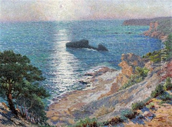 Coucher De Soleil Oil Painting - Alfred Jean Foretay