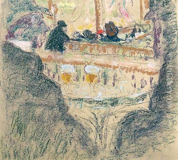 Scene De Cafe Oil Painting - Jean-Edouard Vuillard