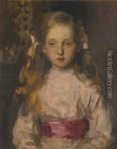 Betty, Portrait Of Miss Elisabeth Cary Elwes Oil Painting - Philip Wilson Steer
