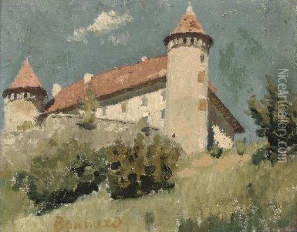 Chateau De Virieu, Maison A La Tourelle Aux Environs Du Grand-temps Oil Painting - Pierre Bonnard