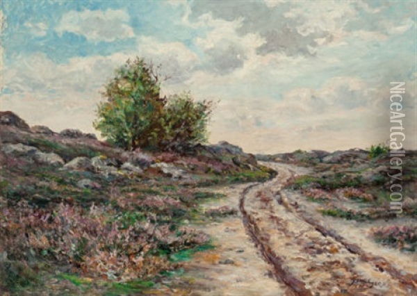 Old Road Cimiez, Nice Oil Painting - Peter Alfred Gross