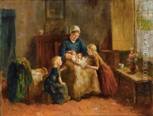 The Happy Family Oil Painting - Bernard de Hoog