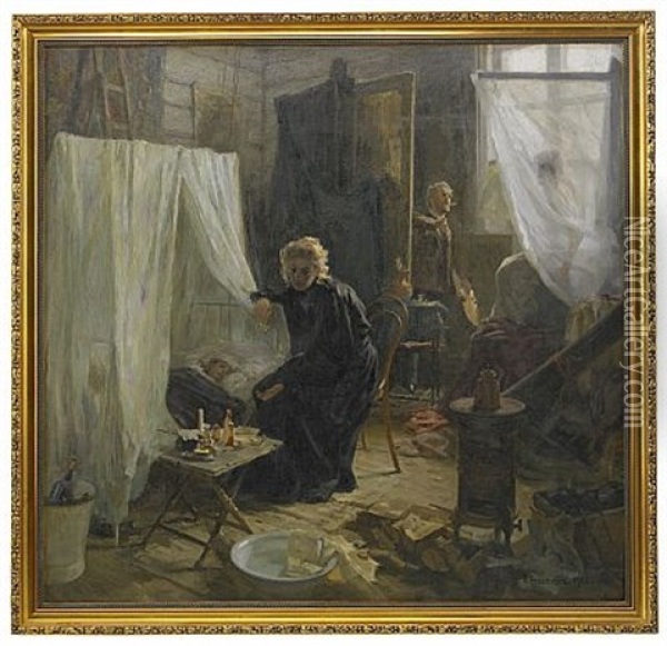 The Quarrel Oil Painting - Nikolai Alexeievich Kasatkin
