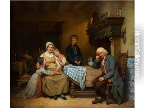 Schlechte Nachrichten Oil Painting - Ferdinand de Braekeleer the Younger