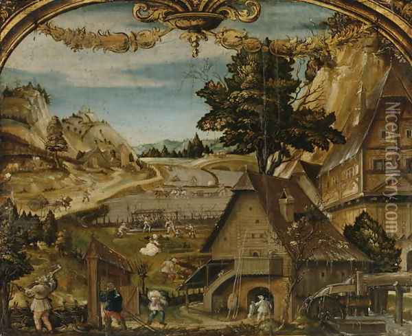 The Month of March, c.1525-26 Oil Painting - Hans Wertinger