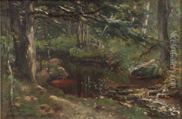Woodland Brook Oil Painting - Frank French