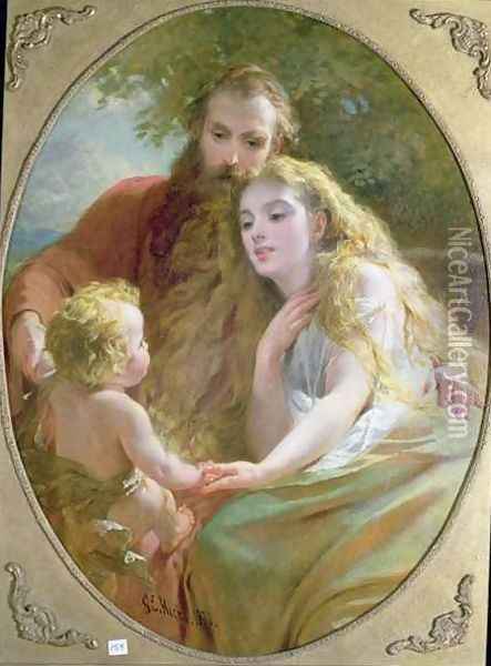 Parenthood Oil Painting - George Elgar Hicks