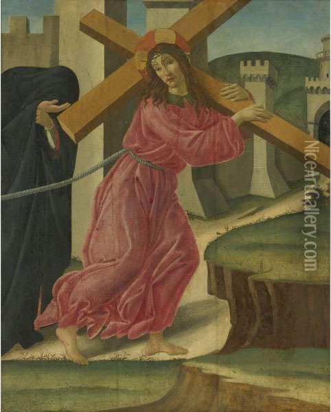 Christ Carrying The Cross Oil Painting - Sandro Botticelli