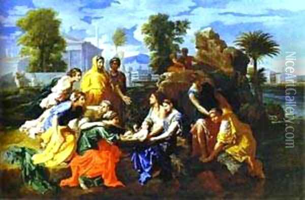 Baby Moses Saved From River 1651 Oil Painting - Nicolas Poussin