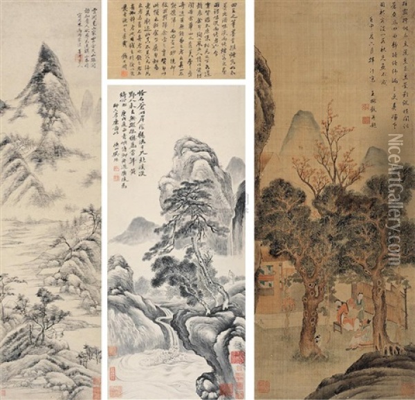 Landscape (set Of 3, Various Sizes) Oil Painting -  Wang Shugu