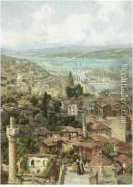 Vue D'istanbul Oil Painting - Ruppert Otto Von