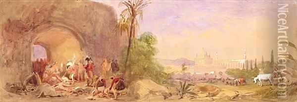 The discovery of Tipu's body at the Water Gate at Seringapatam Oil Painting - John Absolon