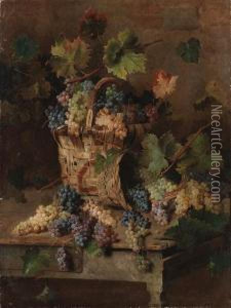 A Bounty Of Grapes Oil Painting - Oreste Costa