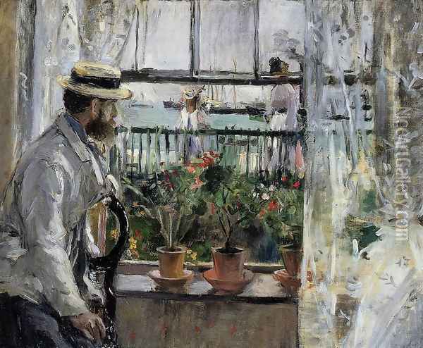 Eugene Manet (the Artist's Husband) on the Isle of Wight Oil Painting - Berthe Morisot