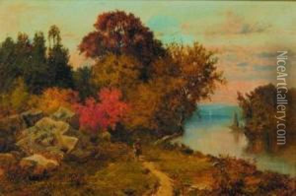 Autumn Landscape Oil Painting - Joseph Morviller