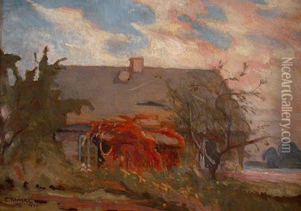 Chata (domek Babci Tanskiej), 1920 R. Oil Painting - Czeslaw Tanski