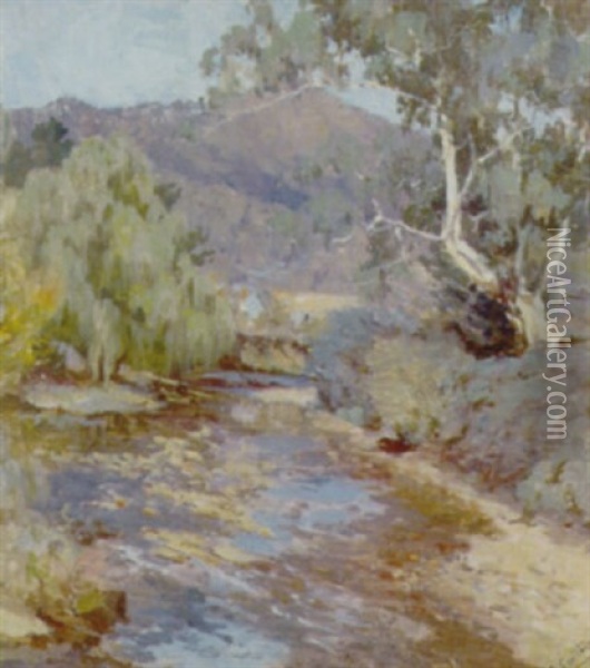 The Yarra River, Near Warrandyte Oil Painting - Clara Southern
