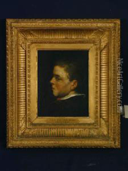 Jungenportrait Im Profil Oil Painting - Jacobus Everhardus Van Den Berg J