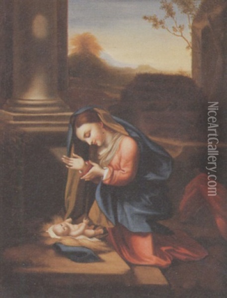 The Madonna And Child Oil Painting - Frances (Mrs. Myddelton Biddulph) Mostyn Owen