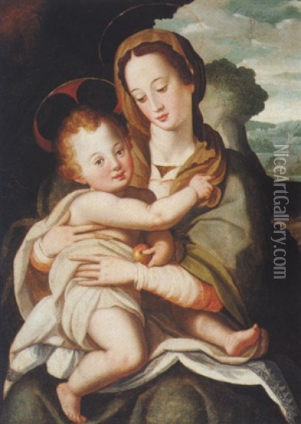Madonna And Child Oil Painting - Giovanni (Il Cosci) Balducci