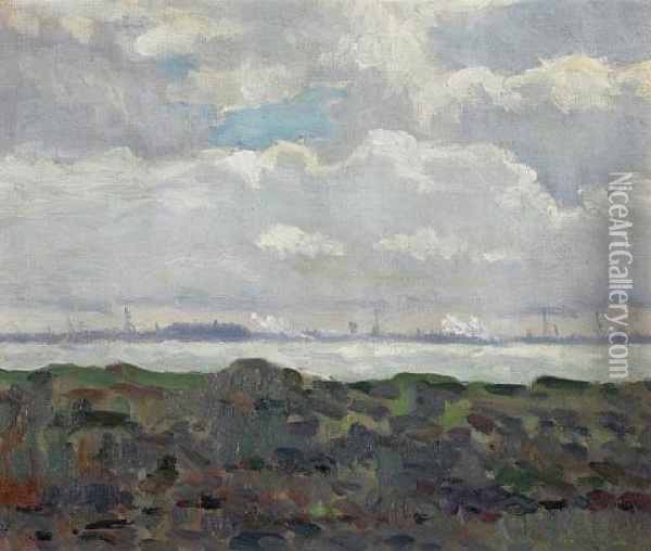 Against The Storm Oil Painting - Phillips Frisbee Lewis