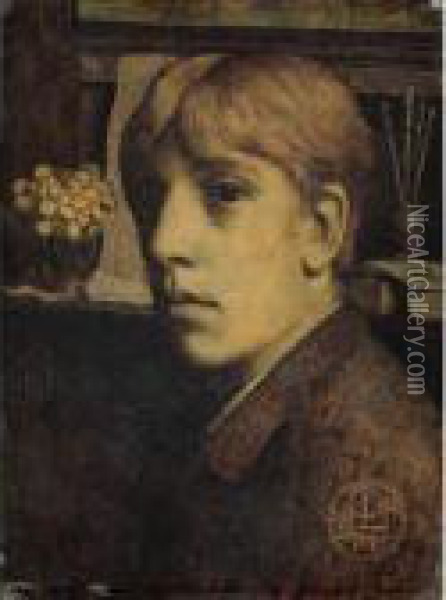 Autoportrait Oil Painting - Georges Lemmen