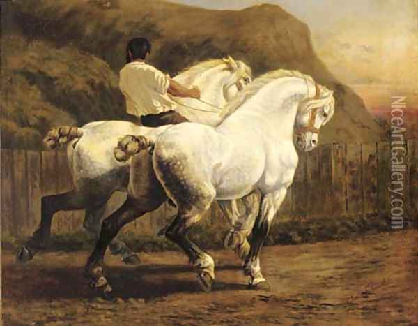Heavy horses Oil Painting - Charles Fullwood