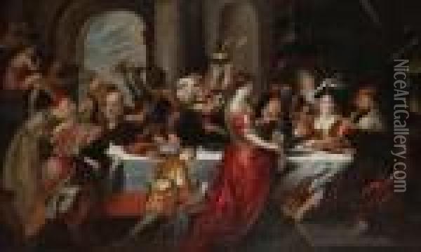 Vrij Naar Het Feest Van Herodes. Oil Painting - Peter Paul Rubens