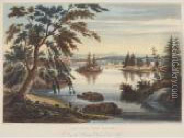 View Near Fort Miller Oil Painting - William Guy Wall