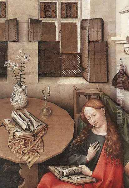 Annunciation (detail) 1420 Oil Painting - Robert Campin