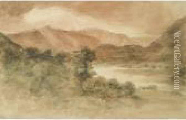 Looking South From Near Red Brow Towards Rosthwaite Oil Painting - John Constable