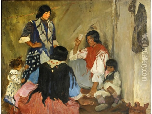 Las Madrilenas Oil Painting - Kurt Leyde