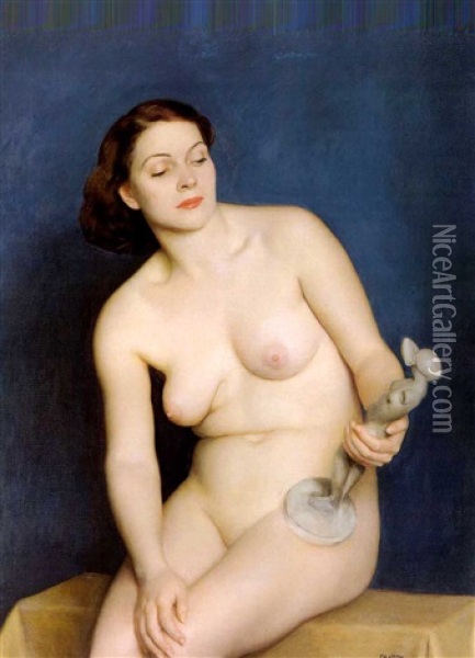 Nellie And Phryne Oil Painting - William McGregor Paxton