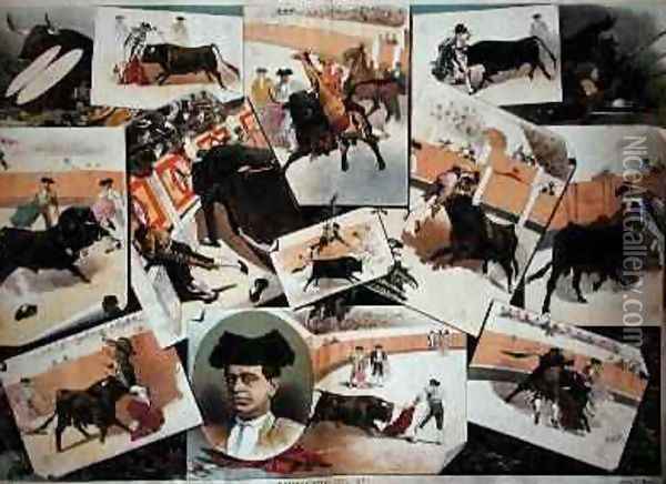 The Bullfighting Season of 1885 Oil Painting - J. Palacios