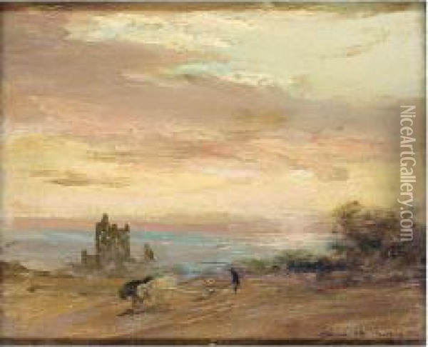 Castle Urquhart Oil Painting - Archibald Robertson