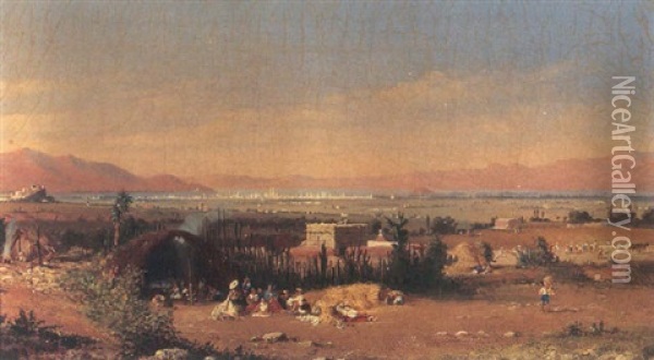 A View Of Texcoco (the Valley Of Mexico) Oil Painting - Conrad Wise Chapman