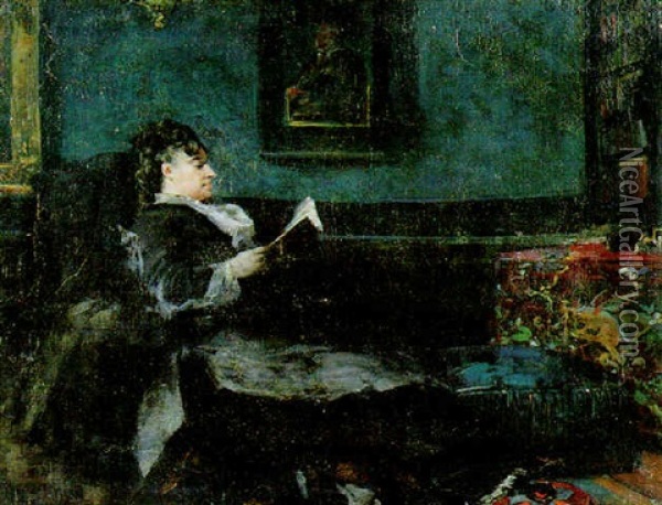 Portrait De Marie Fromentin, Nee Guellet De Beaumont Oil Painting - Eugene Fromentin