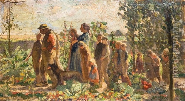 Le Laboureur Et Sa Famille Oil Painting - Marten Melsen